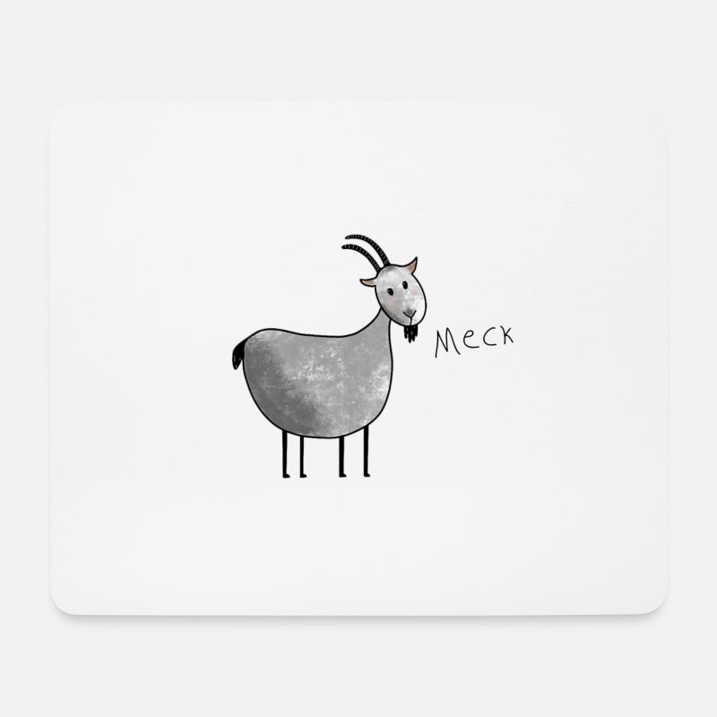 Meckerziege - Mousepad (Querformat) - Weiß
