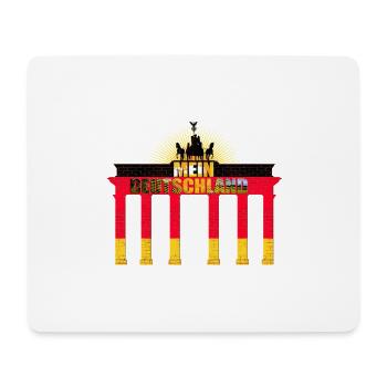 Deutschland Brandenburger Tor Schwarz Rot Gold - Mousepad (Querformat) - Weiß - Vorne
