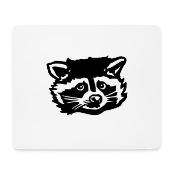 waschbaerkopf - Mousepad (Querformat) - Weiß - Vorne