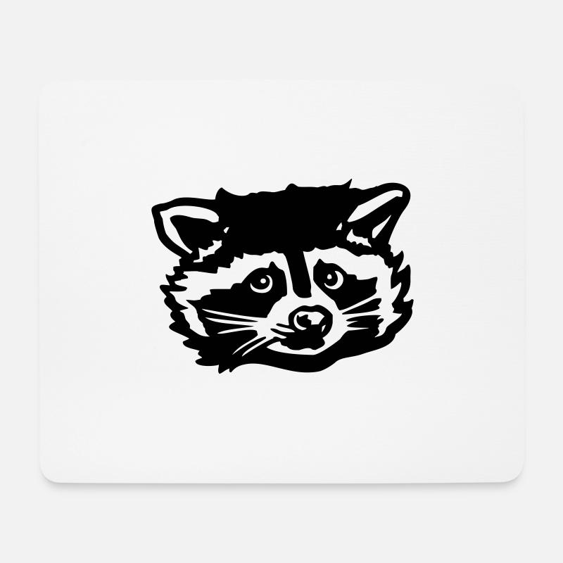 waschbaerkopf - Mousepad (Querformat) - Weiß