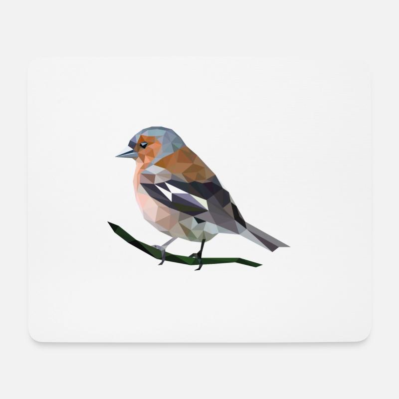 Buchfink - Mousepad (Querformat) - Weiß