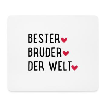 Bester Bruder der Welt - Mousepad (Querformat) - Weiß - Vorne