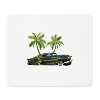 Palme Oldtimer Hot Rod alten Amerikaner - Mousepad (Querformat) - Weiß - Vorne