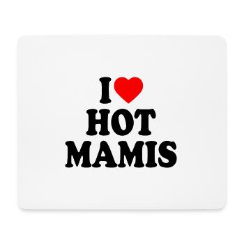 I love hot mamis - Mousepad (Querformat) - Weiß - Vorne