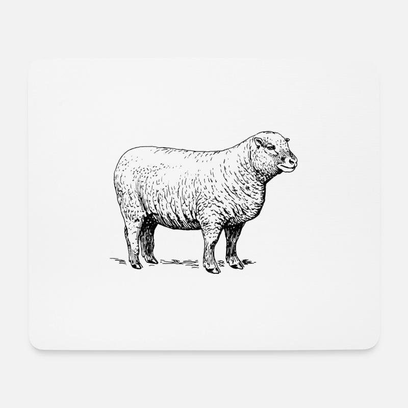 sheep97 - Mousepad (Querformat) - Weiß