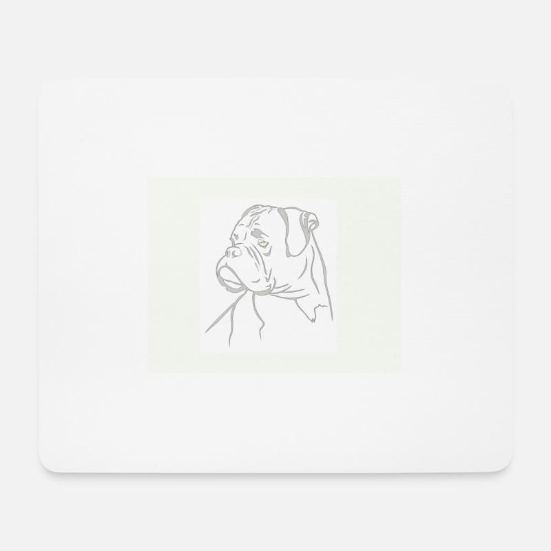 Hund Boxer schön HundeTier - Mousepad (Querformat) - Weiß