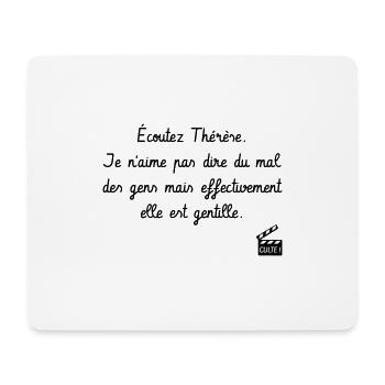 Elle est gentille - Le Père Noël est une ordure - Tapis de souris (format paysage) - blanc - Devant