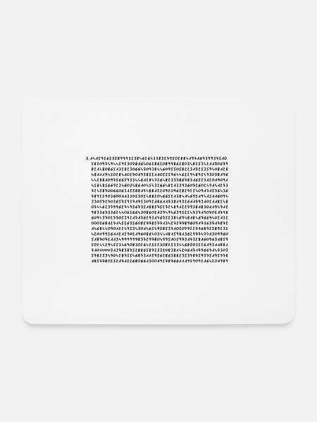 Pi - Mousepad (Querformat) - Weiß