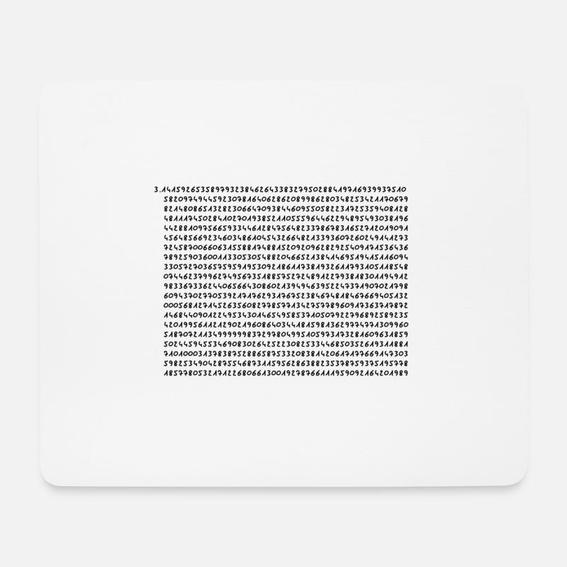 Pi - Mousepad (Querformat) - Weiß