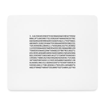 pi - Mousepad (Querformat) - Weiß - Vorne