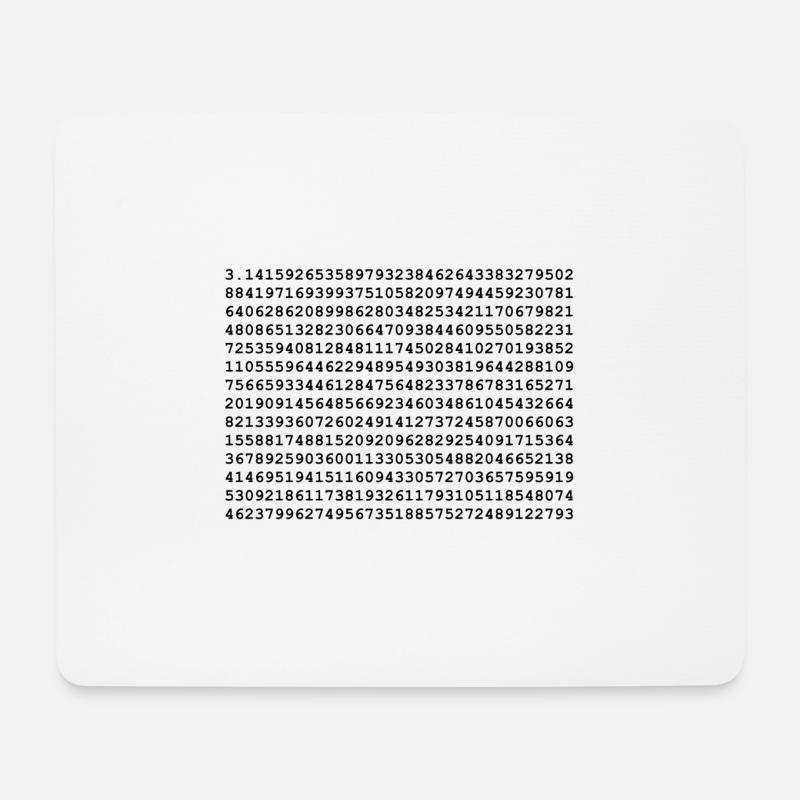 pi - Mousepad (Querformat) - Weiß