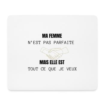 Amour - Tapis de souris (format paysage) - blanc - Devant