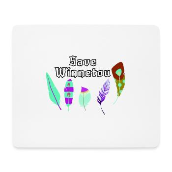 Enregistrer Winnetou,Winnetou,Federn,Illustration - Tapis de souris (format paysage) - blanc - Devant