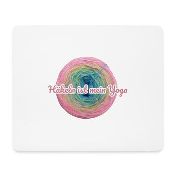 Häkeln ist mein Yoga - Mousepad (Querformat) - Weiß - Vorne