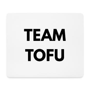 Team Tofu – Vegan Statement - Mousepad (Querformat) - Weiß - Vorne