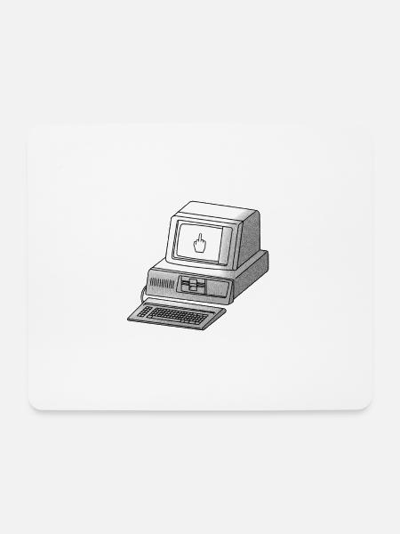 cyberpunk hackfleisch - Mousepad (Querformat) - Weiß