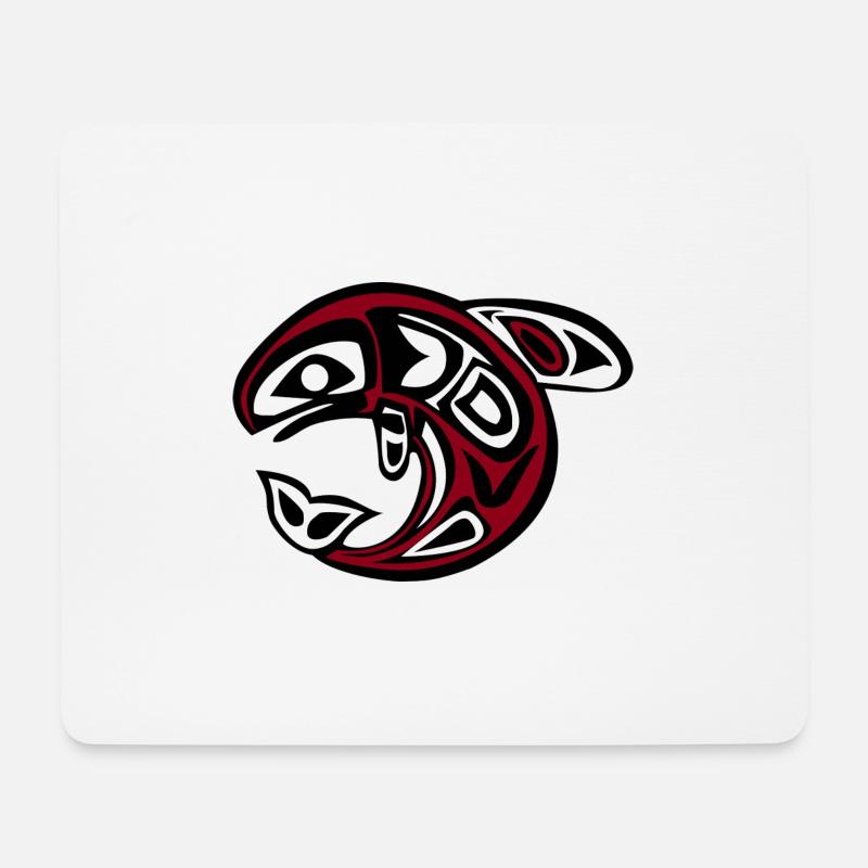 Whale totem - Mouse Pad (horizontal) - white