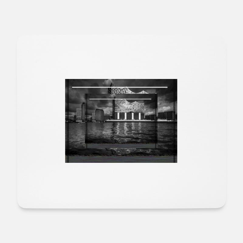 Hamburg City - Mousepad (Querformat) - Weiß