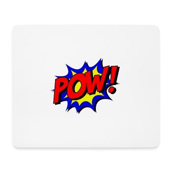 POW cartoon character speech bubble image # - Mouse Pad (horizontal) - white - Front