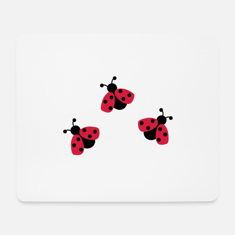 Marienkäfer - Mousepad (Querformat) - Weiß