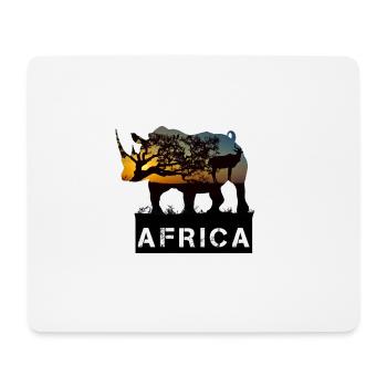 Afrique Rhinocéros - Tapis de souris (format paysage) - blanc - Devant