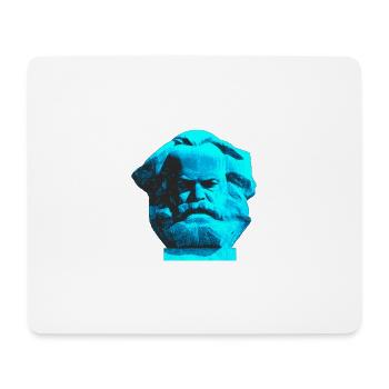Karl Marx Monument, Chemnitz Nischel. blue - Mouse Pad (horizontal) - white - Front