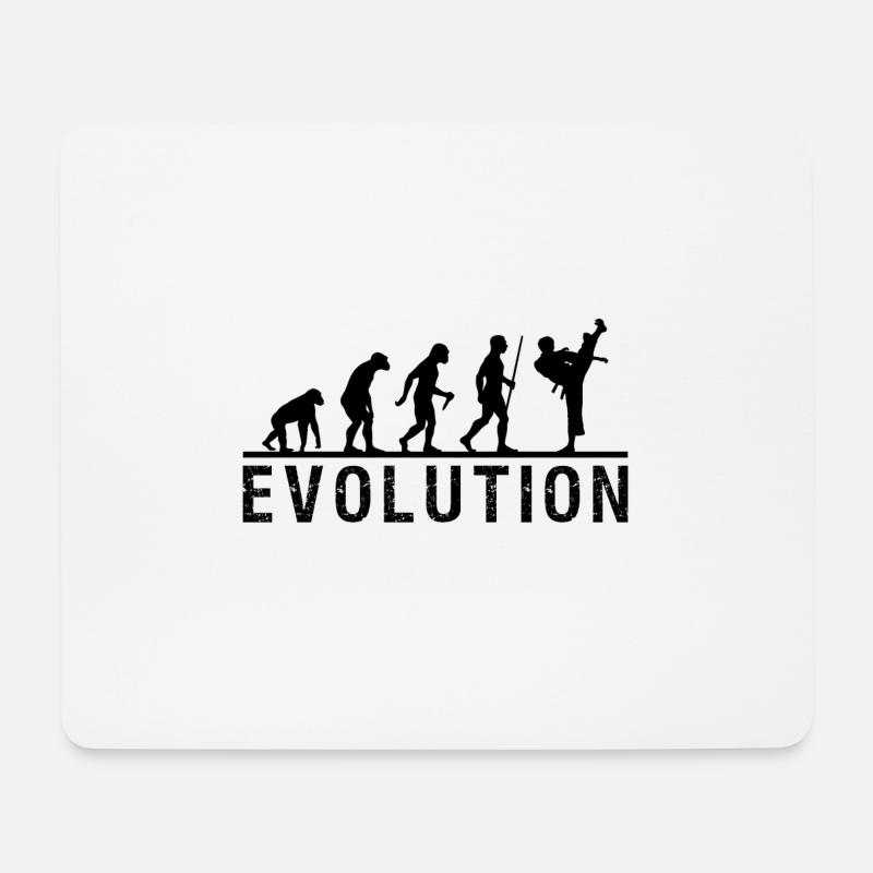 Evolutionskette von Taekwondo - Mousepad (Querformat) - Weiß