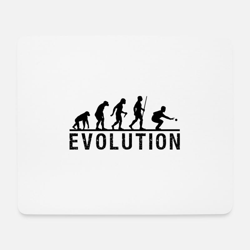 Evolutionskette der Boule - Mousepad (Querformat) - Weiß