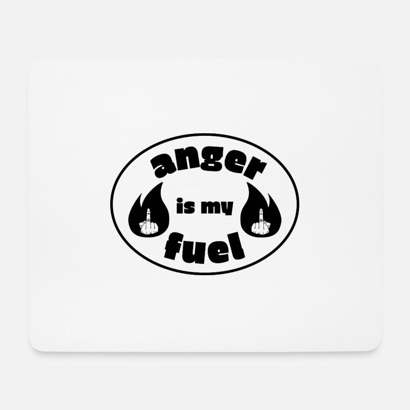 Wut ist mein Treibstoff - Mousepad (Querformat) - Weiß