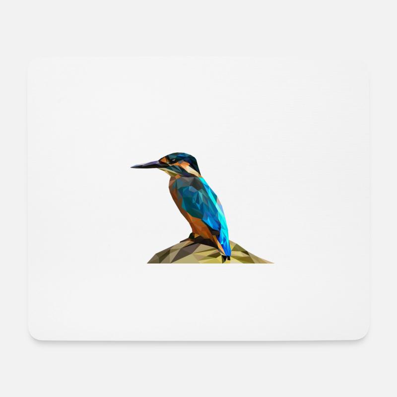 Eisvogel - Mousepad (Querformat) - Weiß