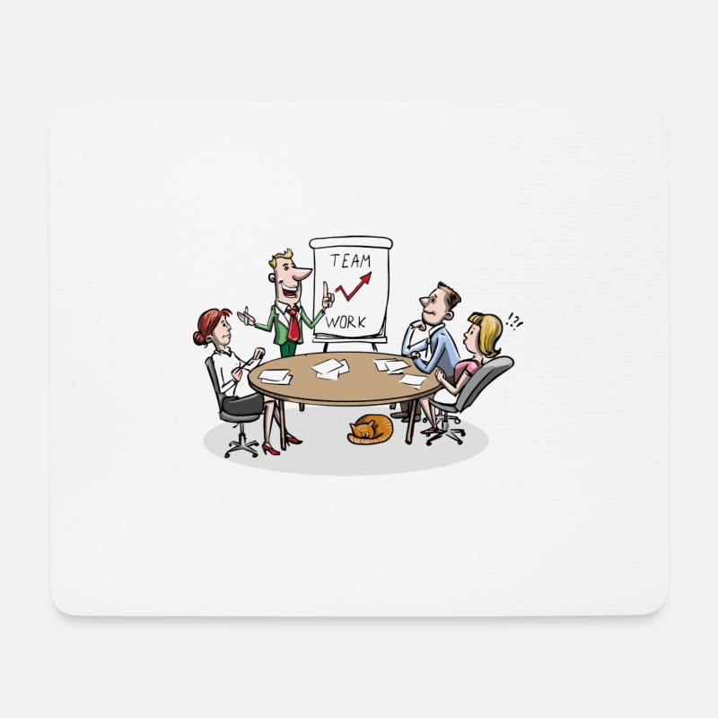 Team Sitzungteamsitzung - Mousepad (Querformat) - Weiß