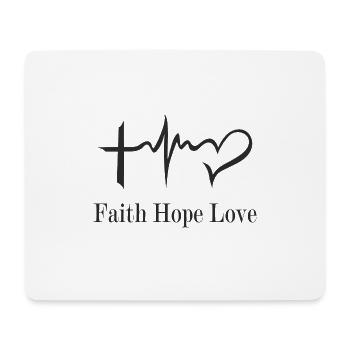 Faith Hope Love Faith Hope Love against Corona - Mouse Pad (horizontal) - white - Front