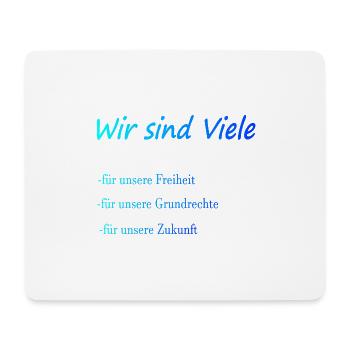 Wir sind Viele für unsere Freiheit, Grundrechte - Mousepad (Querformat) - Weiß - Vorne