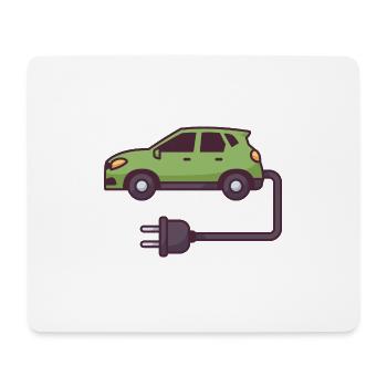 Véhicule électrique - Tapis de souris (format paysage) - blanc - Devant