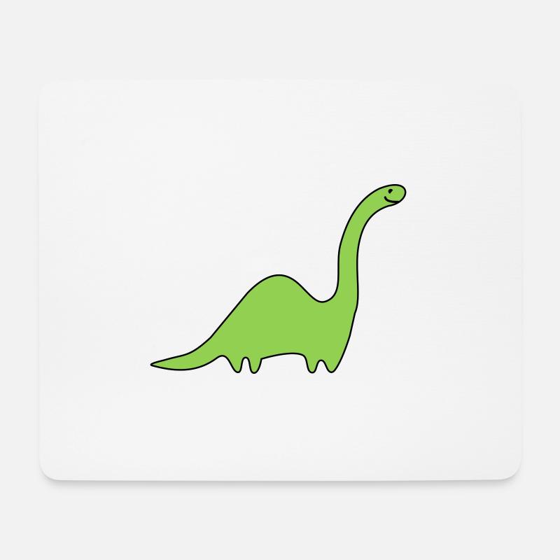 Dino Langhals - anpassbare Motivfarben - Mousepad (Querformat) - Weiß