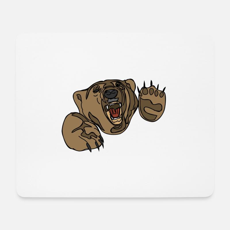 bear - Mousepad (Querformat) - Weiß