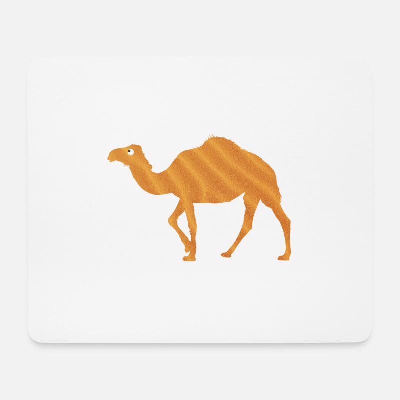 Dromedar Wüste - Mousepad (Querformat) - Weiß
