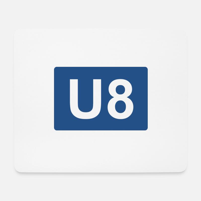 Berlin U-Bahn U8 - Mousepad (Querformat) - Weiß