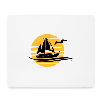 Sailing Ship Boat Sun Water - Mouse Pad (horizontal) - white - Front