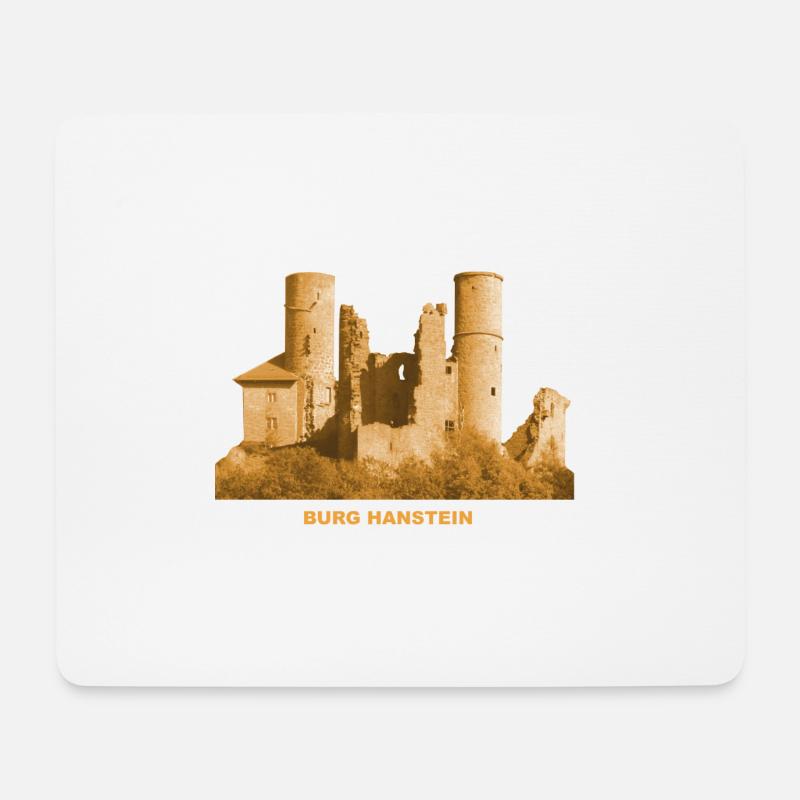 Hanstein Burg Ruine Eichsfeld Bornhagen Thüringen - Mousepad (Querformat) - Weiß