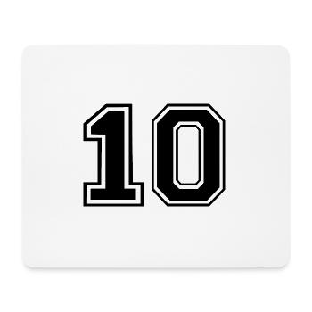 10 - Mousepad (Querformat) - Weiß - Vorne