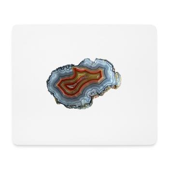 Agate mineral quartz geode gemstone - Mouse Pad (horizontal) - white - Front