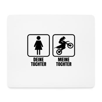 Motocross Tochter - Deine Tochter Meine Tochter - Mousepad (Querformat) - Weiß - Vorne