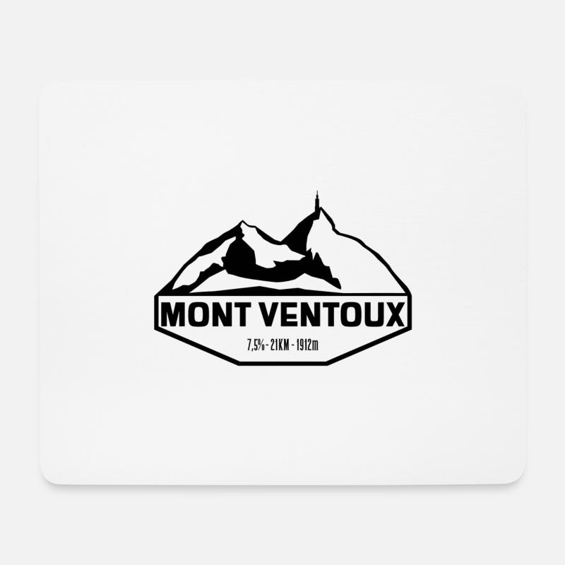 Mont Ventoux Slim Black Edition - Mousepad (Querformat) - Weiß