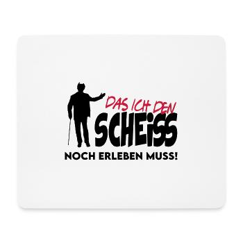 Rentner Alter Mann Scheisse erleben - Mousepad (Querformat) - Weiß - Vorne