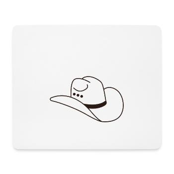 Cowboy Hut - Mousepad (Querformat) - Weiß - Vorne