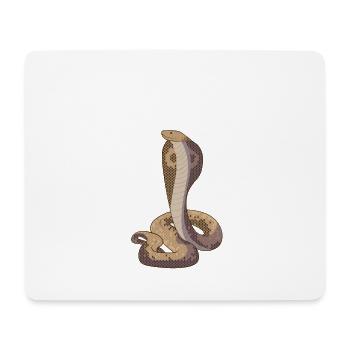 Serpent Cobra - Tapis de souris (format paysage) - blanc - Devant
