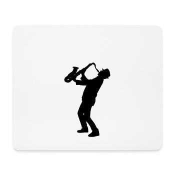 Saxophone Player Jazz Music - Mouse Pad (horizontal) - white - Front