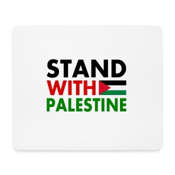 Stand with palestine - Mousepad (Querformat) - Weiß - Vorne