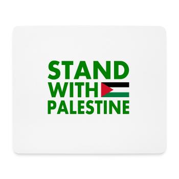 Stand with palestine - Mousepad (Querformat) - Weiß - Vorne
